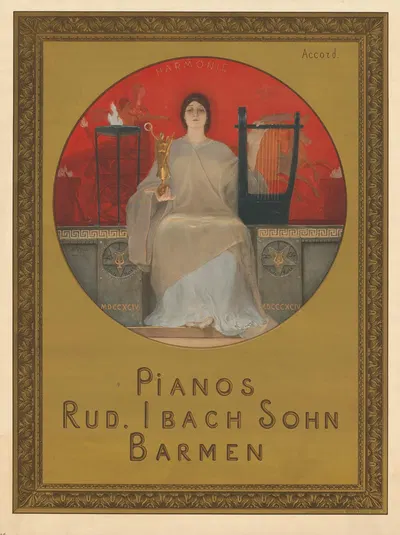 Pianos. Rud. Ibach Sohn. Barmen by Николаус Гизис, 1894 — digital art print download
