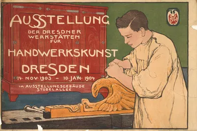 Ausstellung der Dresdner Werkstätten für Handwerkskunst by Otto Fischer, 1903 — digital art print download