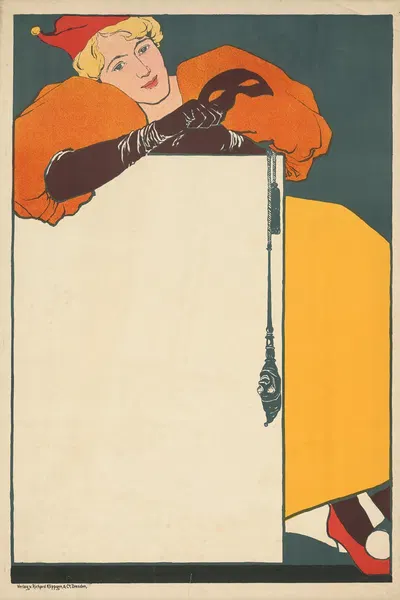 Dame mit Narrenkappe 2 by Otto Fischer, 1897 — digital art print download