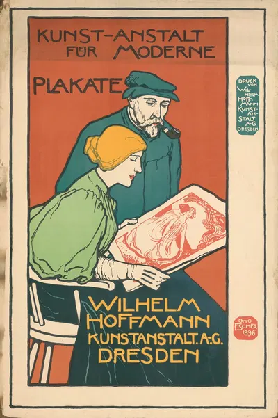 Wilhelm Hoffmann Kunstanstalt Dresden – Kunstanstalt für Moderne Plakate by Otto Fischer, 1896 — digital art print download