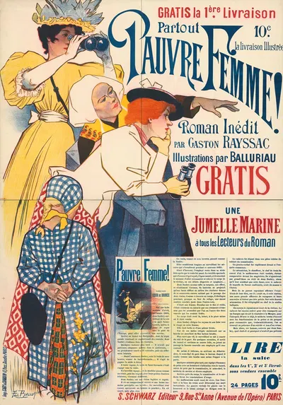La livraison Illustrée. Pauvre Femme! Inédit par Gaston Rayssac by Поль Баллерио — digital art print download