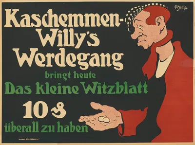Kaschemmen-Willy's Werdegang. Das kleine Witzblatt by Paul Haase, 1909 — digital art print download