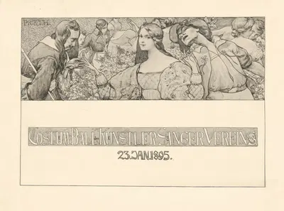Kostümball des Künstler-Sänger-Vereins 23. Januar 1895 by Paul Rieth, 1895 — digital art print download