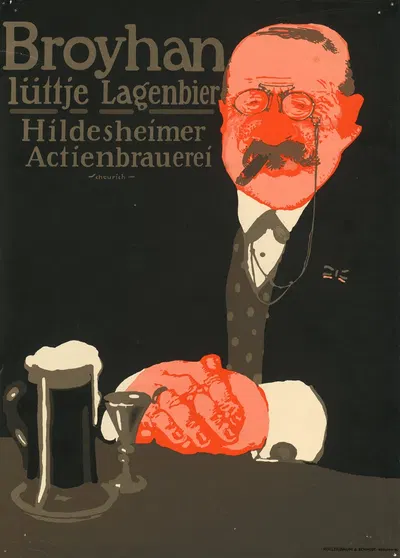 Broyhan lüttje Lagenbier. Hildesheimer Aktienbrauerei by Поль Шойрих, 1911 — digital art print download