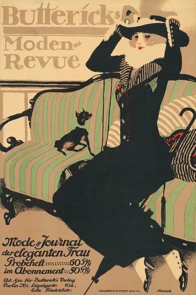 Buttericks Moden-Revue. Mode-Journal der eleganten Frau by Поль Шойрих, 1912 — digital art print download