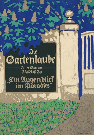 Die Gartenlaube. Neuer Roman; Ida Boy-Ed 'Ein Augenblick im Paradies' by Поль Шойрих, 1908 — digital art print download