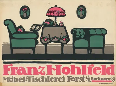 Franz Hohlfeld. Möbeltischlerei Forst by Поль Шойрих, 1912 — digital art print download