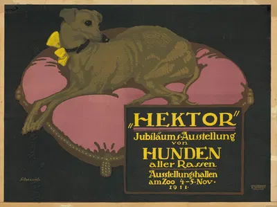 Hektor Jubiläumsausstellung von Hunden aller Rassen by Поль Шойрих, 1911 — digital art print download