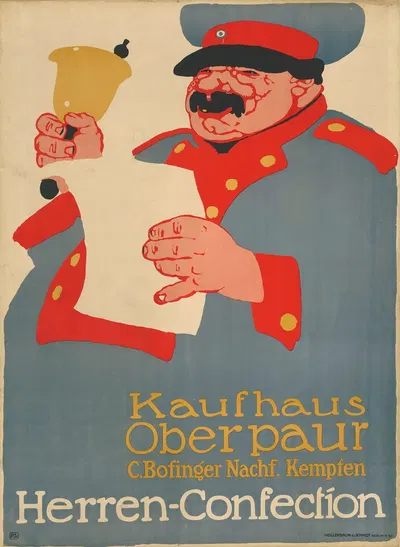 Kaufhaus Oberpaur Herren-Konfektion by Поль Шойрих, 1910 — digital art print download