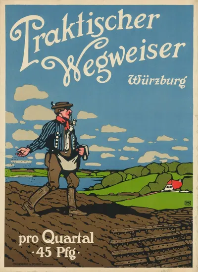 Praktischer Wegweiser Würzburg by Поль Шойрих, 1908 — digital art print download