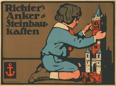 Richters Anker-Steinbaukasten by Поль Шойрих, 1910 — digital art print download