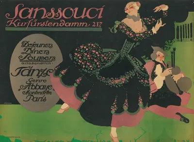 Sanssouci Dejeuners Diners Soupers by Поль Шойрих, 1911 — digital art print download