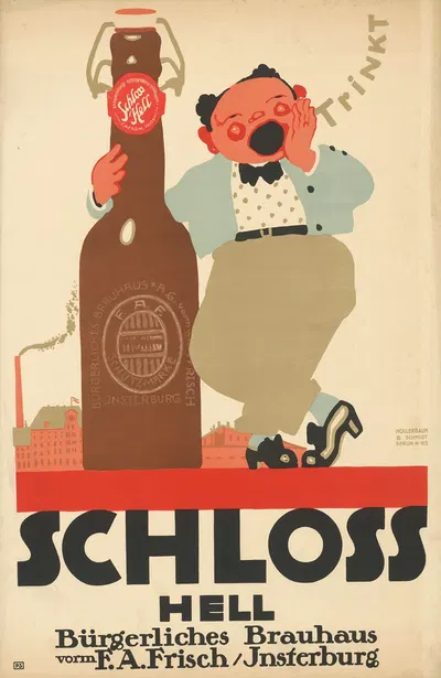 Schloss Hell. Bürgerliches Brauhaus Insterburg by Поль Шойрих, 1913 — digital art print download