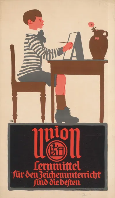 Union Lehrmittel für den Zeichenunterricht sind die besten by Поль Шойрих, 1911 — digital art print download