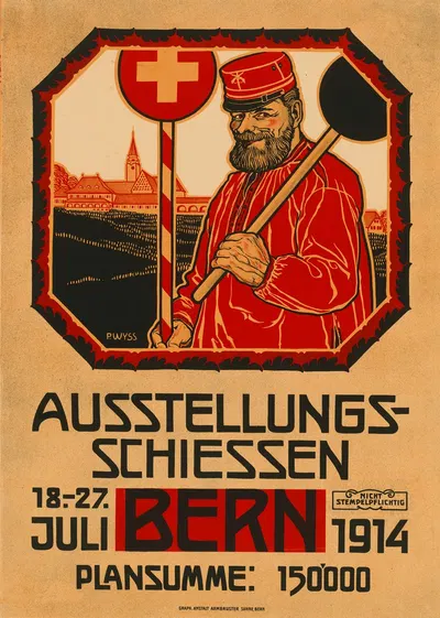 Ausstellungsschiessen Bern 1914 by Paul Wyss, 1914 — digital art print download