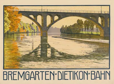 Bremgarten-Dietikon-Bahn by Plinio Colombi, 1911 - 1912 — digital art print download