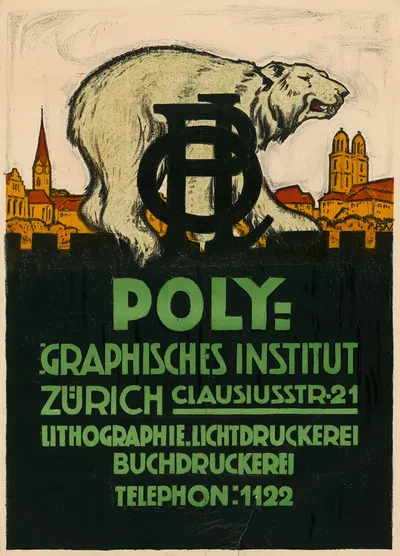 Polygraphisches Institut Zürich by Polygraphisches Institut AG, 1914 — digital art print download
