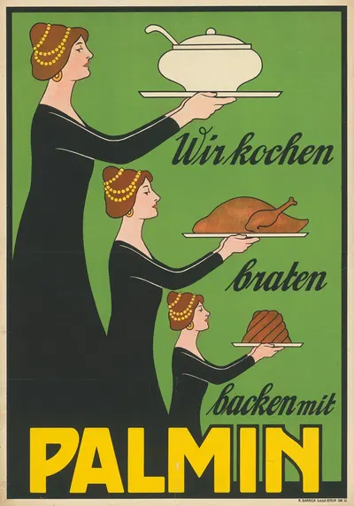 Wir kochen, braten mit Palmin – Pflanzenfett by R. Barnick GmbH, 1908 — digital art print download