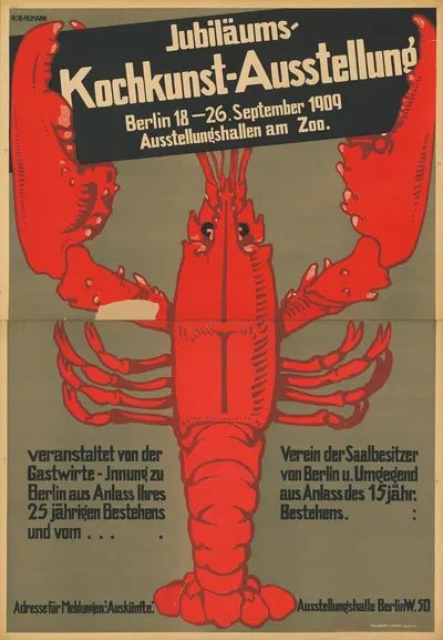 Jubiläums-Kochkunst-Ausstellung. Ausstellungshallen am Zoo Berlin by Rob Reimann, 1909 — digital art print download