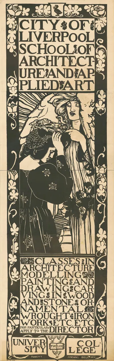 City of Liverpool School of Architecture and Applied Art by Роберт Эннинг Белл, 1894 — digital art print download