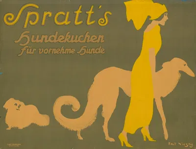 Spratts Hundekuchen für vornehme Hunde by Rolf Niczky, 1912 — digital art print download