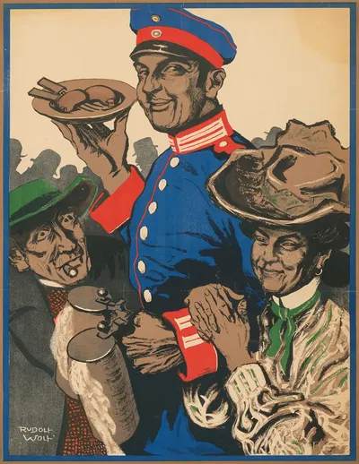 Volksfest Pasing. 8.-17. August 1908 by Rudolf Robert Wolf, 1906 — digital art print download