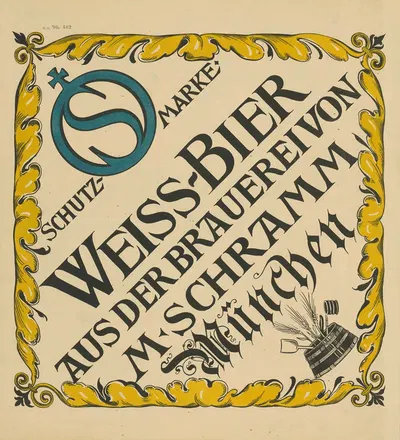 Weissbier aus der Brauerei von M Schramm München by Rudolf von Seitz, 1890 — digital art print download