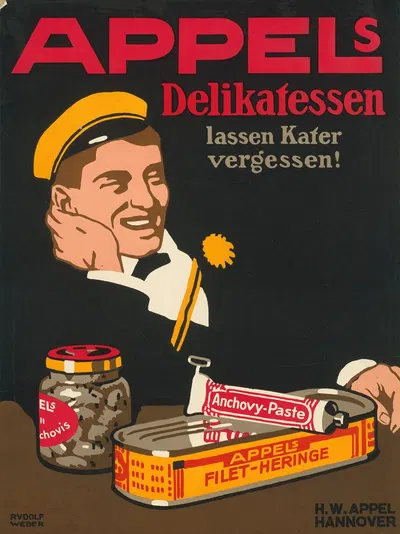 Appels Delikatessen lassen Kater vergessen! by Рудольф Вебер, 1913 — digital art print download