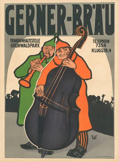 Gerner Bräu by Тео Вайденшлагер, 1907 — digital art print download