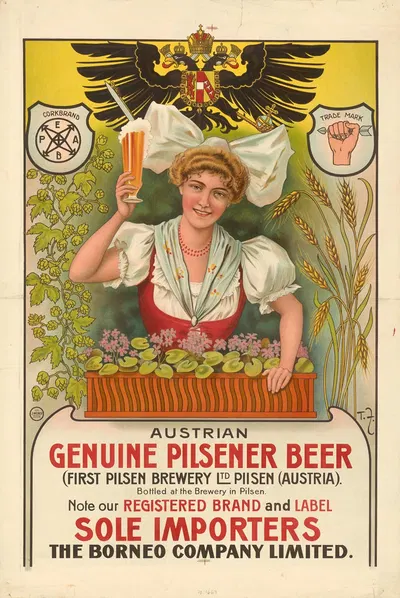 Austrian Genuine Pilsener Beer by Theodor Zasche — digital art print download