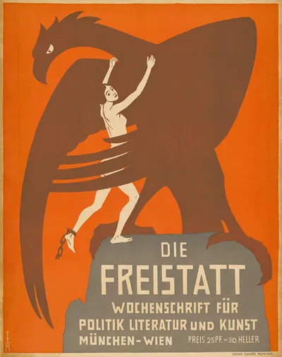 Die Freistatt Wochenschrift für Politik Literatur und Kunst by Томас Теодор Хейн, 1904 — digital art print download