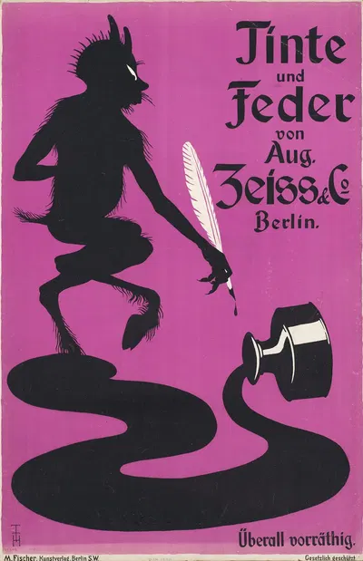 Tinte und Feder von August Zeiss & Co Berlin by Томас Теодор Хейн, 1897 — digital art print download