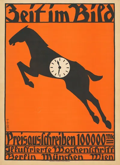 Zeit im Bild. Preisausschreiben 100000Mk. Berlin München Wien by Thomas Theodor Heine, 1913 — digital art print download