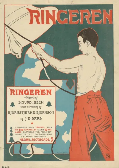 Ringeren redigeret af Sigurd Ibsen under medvirkning af Björnsterne Björnson by Торольф Хольмбё, 1897 — digital art print…