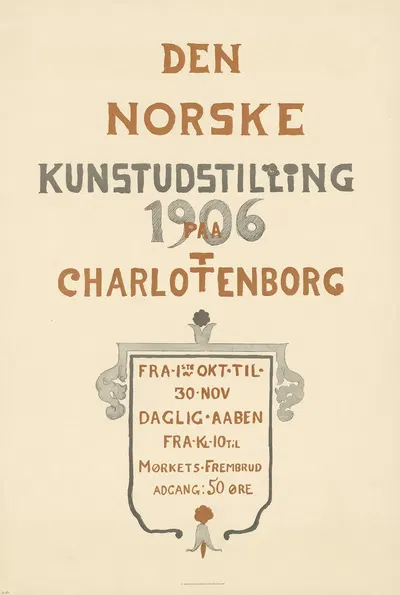 Den Norske Kunstudstilling 1906 Charlottenborg by Торвальд Биндесбёлл, 1906 — digital art print download