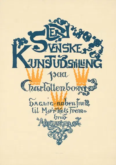 Den Svenske Kunstudstilling paa Charlottenborg by Торвальд Биндесбёлл, 1906 — digital art print download