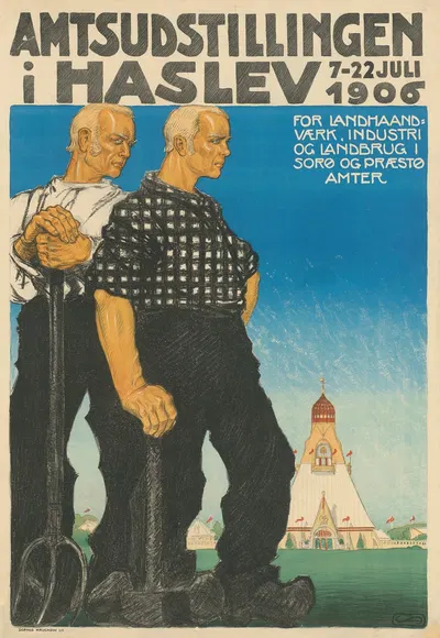 Amtsudstillingen i Haslev 7.-22. Juli 1906 by Вальдемар Андерсен, 1906 — digital art print download