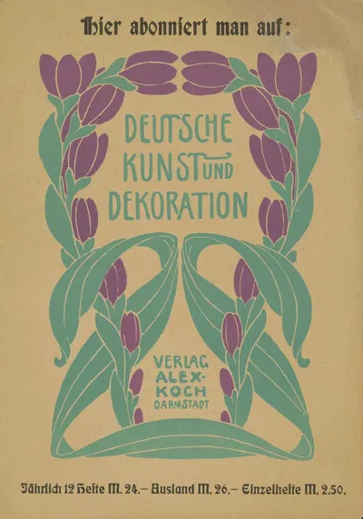 Deutsche Kunst und Dekoration by Verlagsanstalt Alexander Koch, 1897 - 1913 — digital art print download