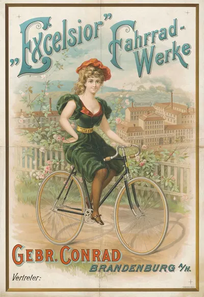 Excelsior Fahrrad-Werke. Gebrüder Conrad, Brandenburg by W. Hagelberg AG, 1896 - 1906 — digital art print download