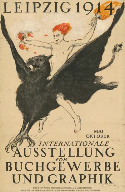 Leipzig 1914. Internationale Ausstellung für Buchgewerbe und Graphik by Walter Tiemann, 1913 — digital art print download