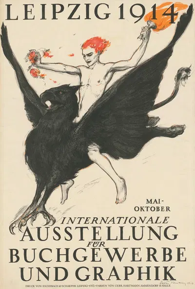 Leipzig 1914. Internationale Ausstellung für Buchgewerbe und Graphik by Walter Tiemann, 1913 — digital art print download