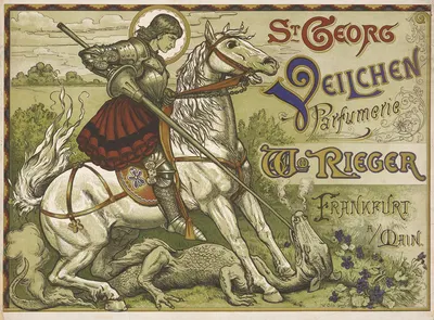 St Georg Veilchen Parfümerie by Вильгельм Зюс, 1895 — digital art print download