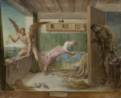 When Poverty Comes in at the Door, Love Flies out of the Window by George Frederic Watts, 1892 — digital art print download
