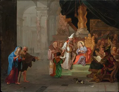 Christ among the Doctors by Абрахам Хондиус, 1668 — digital art print download