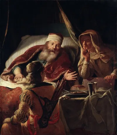 Isaac Blessing Jacob by Абрахам Ван Дейк — digital art print download