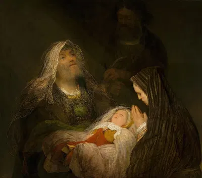 Simeon's Song of Praise by Aert de Gelder, c. 1700 — digital art print download