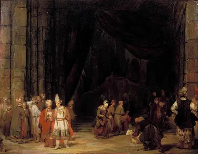 The Forecourt of a Temple by Аерт де Гелдер, 1679 — digital art print download