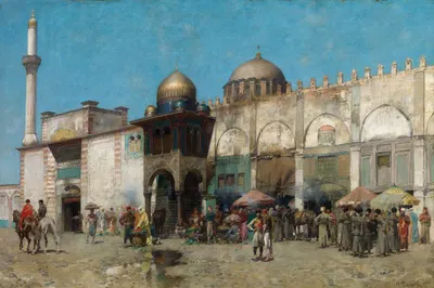 A Mosque by Alberto Pasini, 1886 — digital art print download