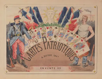 Cartes patriotiques – affiche publicitaire d'un jeu boulangiste by Alexandre Dufour, 1889 — digital art print download