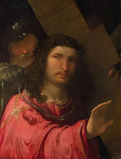 Christ carrying the Cross by Altobello Melone, 1515 — digital art print download